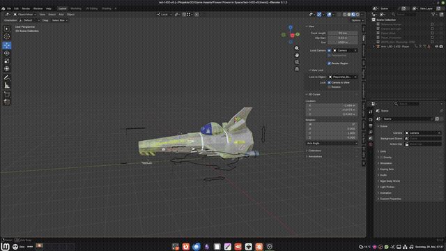 Raumschiff LSD-1432 in Blender