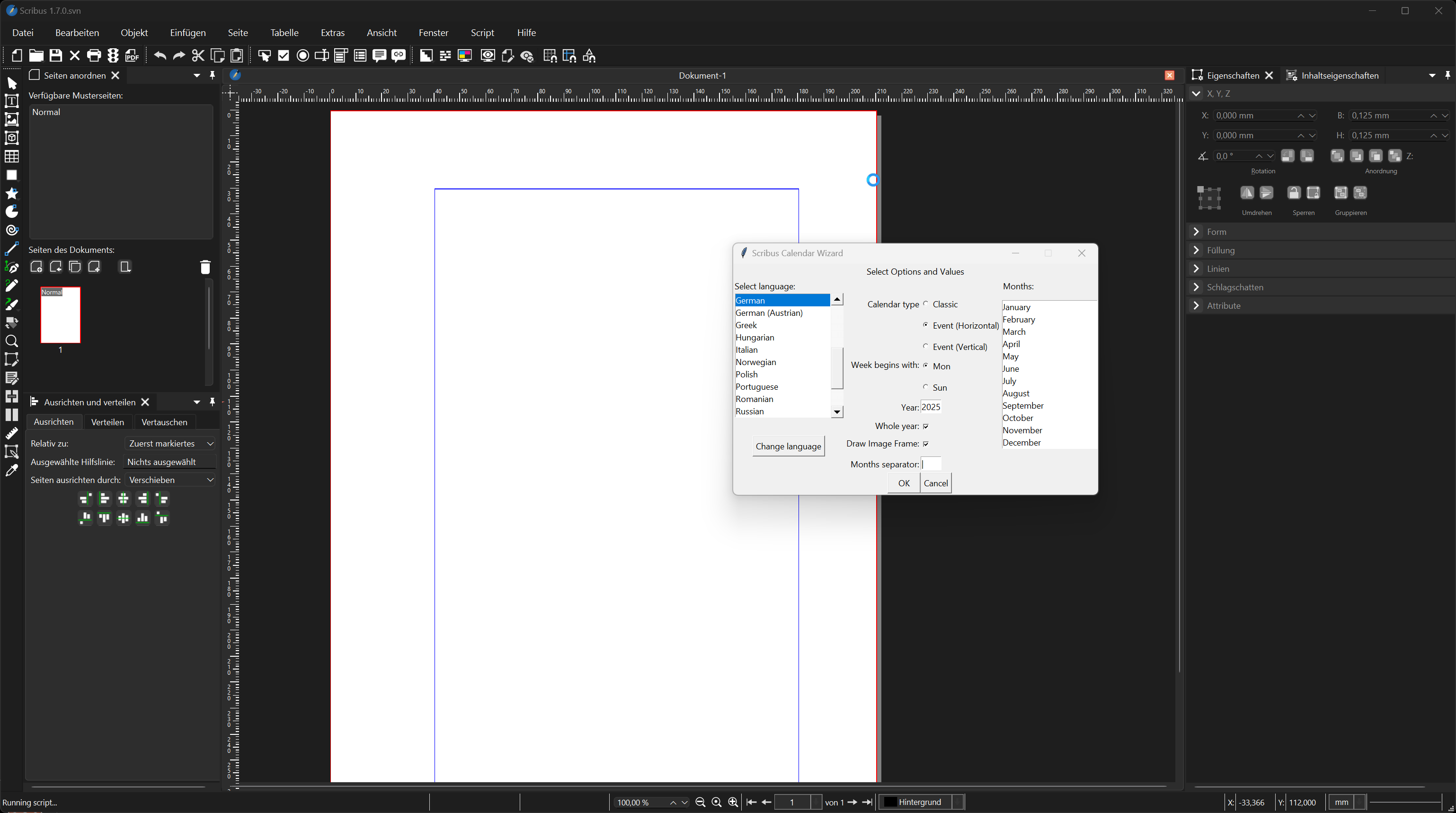 Screenshot Scribus