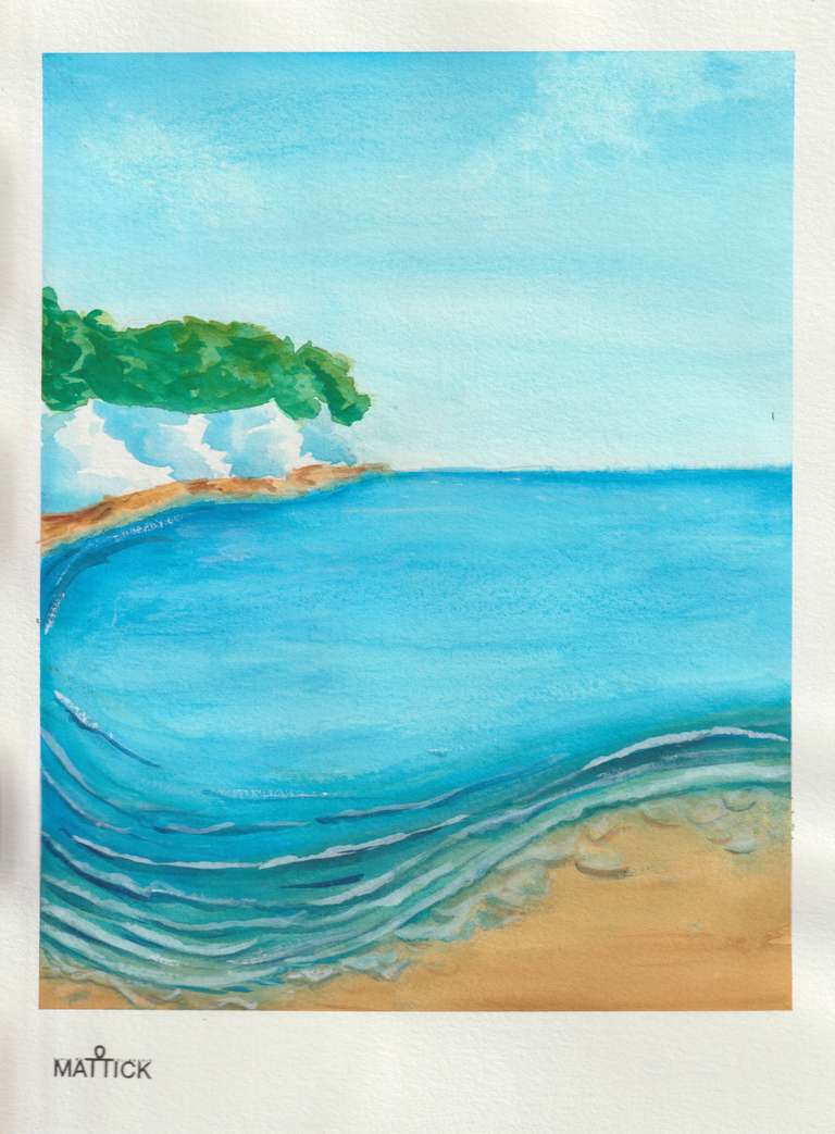 Strandlandschaft Aquarell