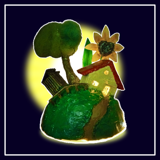 Fotografie und monage meines Planeten mit Ton